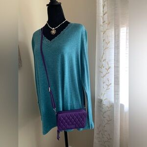 Vera Bradley Quilted 3-in-1 Crossbody in Purple